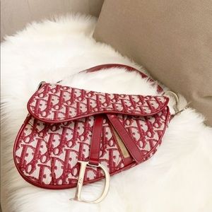 Burgundy Vintage Dior purse from 70’s-80’s era